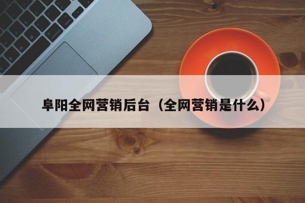 阜阳全网营销后台（全网营销是什么）