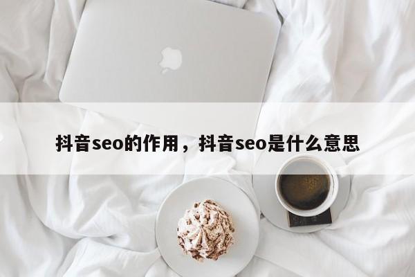 抖音seo的作用，抖音seo是什么意思