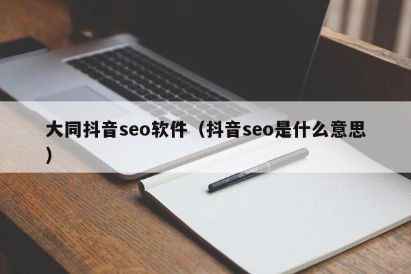 大同抖音seo软件（抖音seo是什么意思）