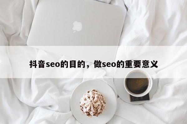 抖音seo的目的，做seo的重要意义